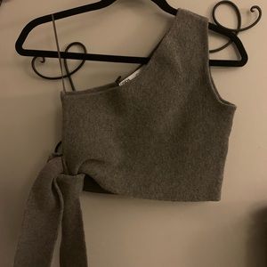 Zara one sleeve crip top. Never worn.
